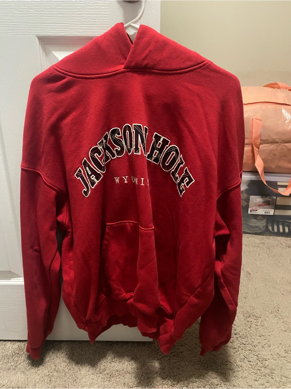 wild fable Red Crewneck Sweater with Jackson Hole Graphic